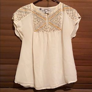 Jennifer Lopez Beaded  Blouse Top